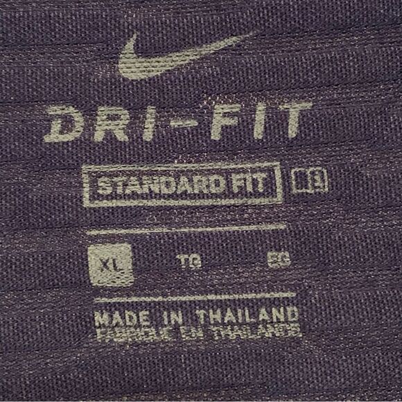 Nike Golf Dri Fit Shirt Men's XL Dark Royal  Blue Tonal Stripe Performance. - Picture 6 of 11